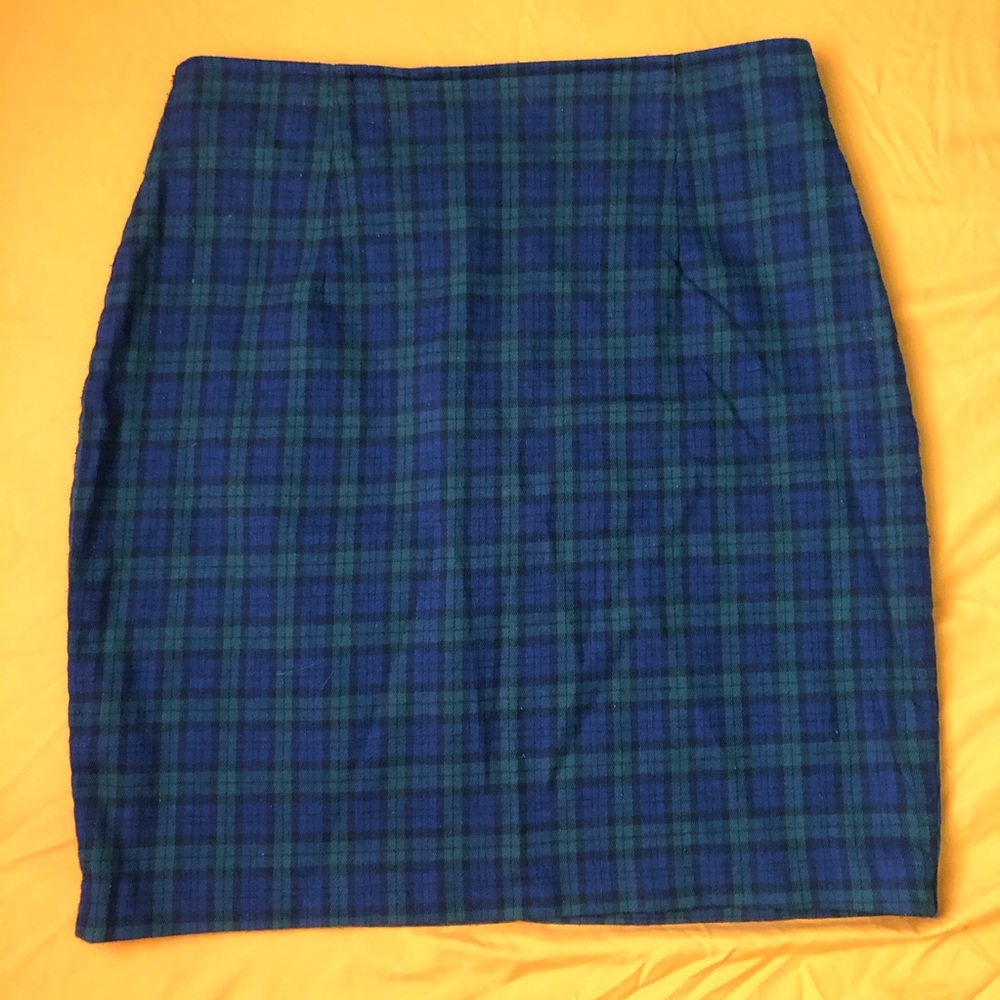 Plaid high waisted skirt